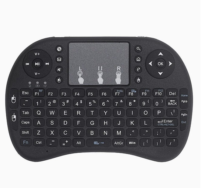 Creative Vault Marketplace i8 mini wireless keyboard with integrated touchpad and black ergonomic layout