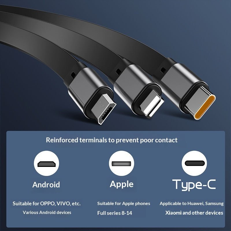 Three-in-one Extension Cable For Smartphones by Creative Vault Marketplace