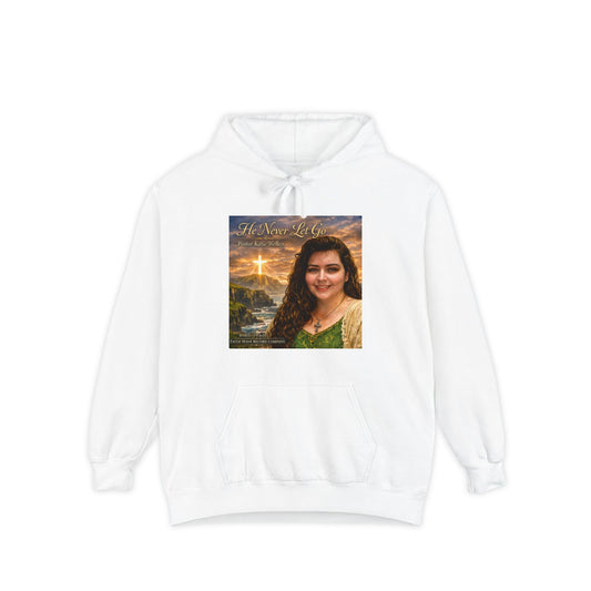 Christian Portrait Hoodie - 'He Lives For Me' Inspirational Faith Sweatshirt
