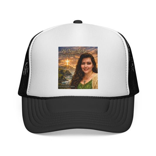 Trucker Cap — 'She Never Let Go' Portrait Christian Faith Hat