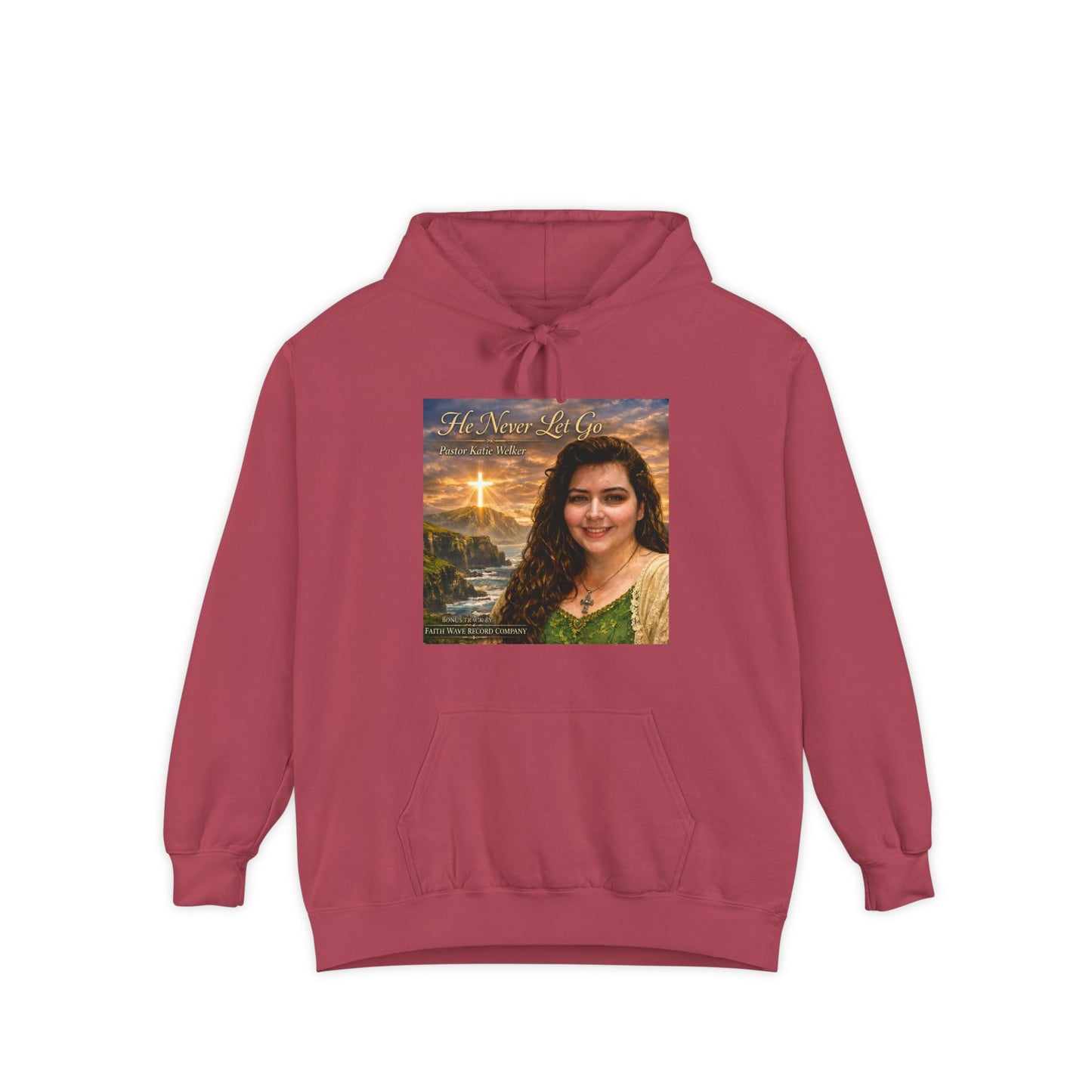 Christian Portrait Hoodie - 'He Lives For Me' Inspirational Faith Sweatshirt
