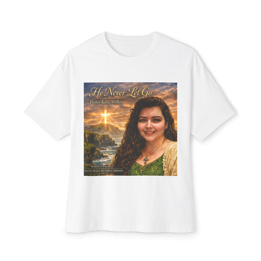 Christian Tee "He Never Let Go" Album Art Shirt