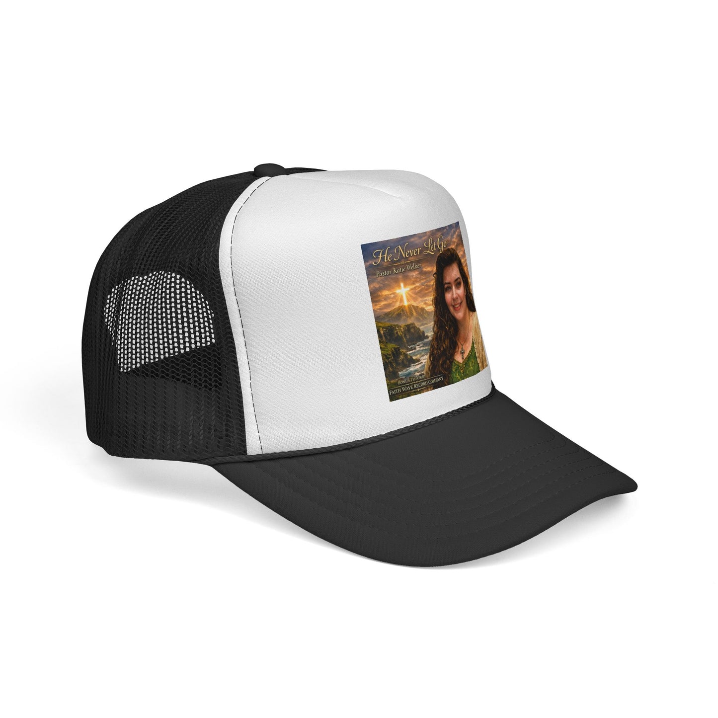 Trucker Cap — 'She Never Let Go' Portrait Christian Faith Hat