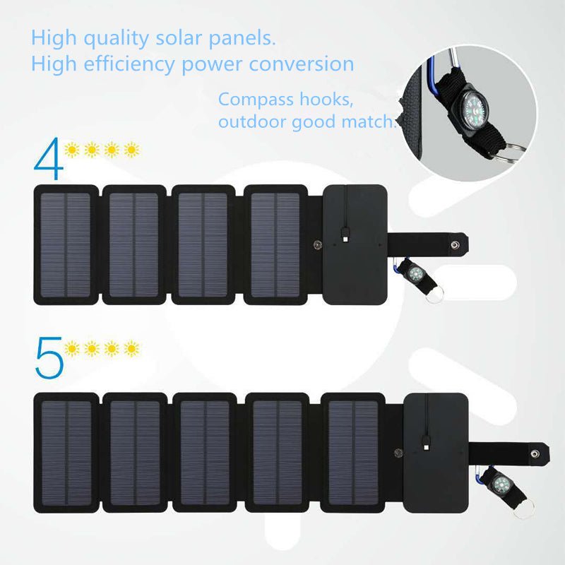 Portable Folding Solar Panel Charger for Camping, Hiking & Travel by Creative Vault Marketplace