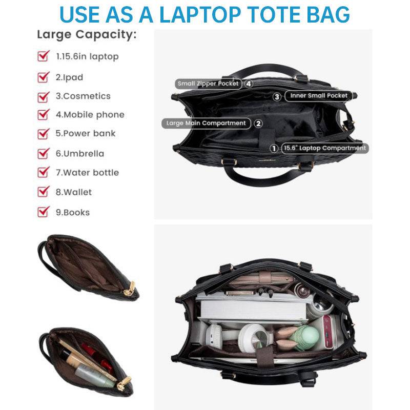 2-in-1 Travel Tote: Laptop & Insulated Lunch Bag. Ideal for Business, Work, Nursing, Office, College, Casual Use by V.I.P Digital Presence