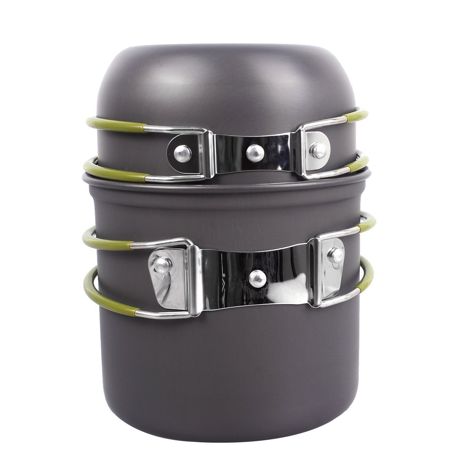 Portable Hard Aluminum Oxide Outdoor Cookware Set Convenient Three-Piece Combination Set Of Pots And Pans by V.I.P Digital Presence