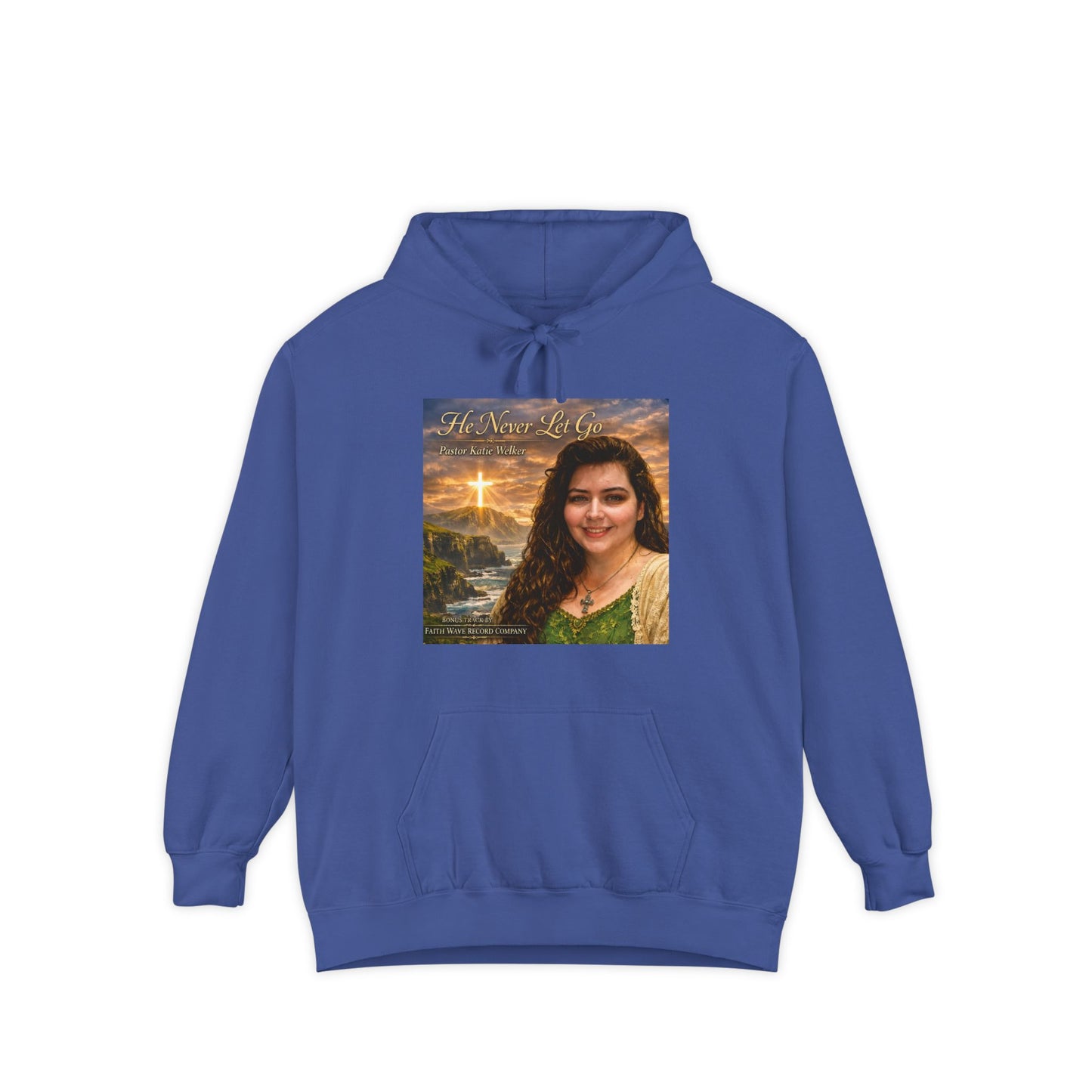 Christian Portrait Hoodie - 'He Lives For Me' Inspirational Faith Sweatshirt