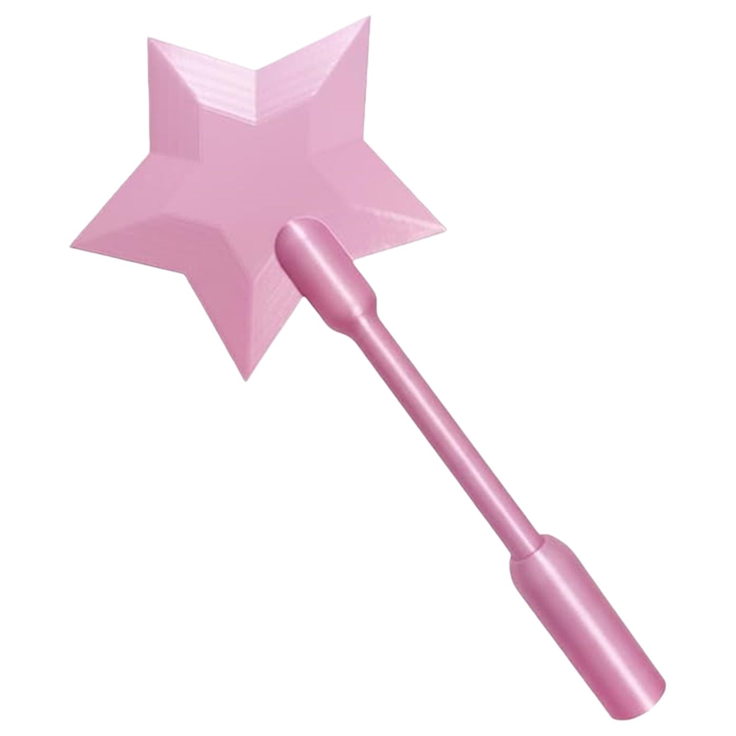 Light pink star-shaped magic wand payment device with a sleek, minimalist handle on a plain white background.
