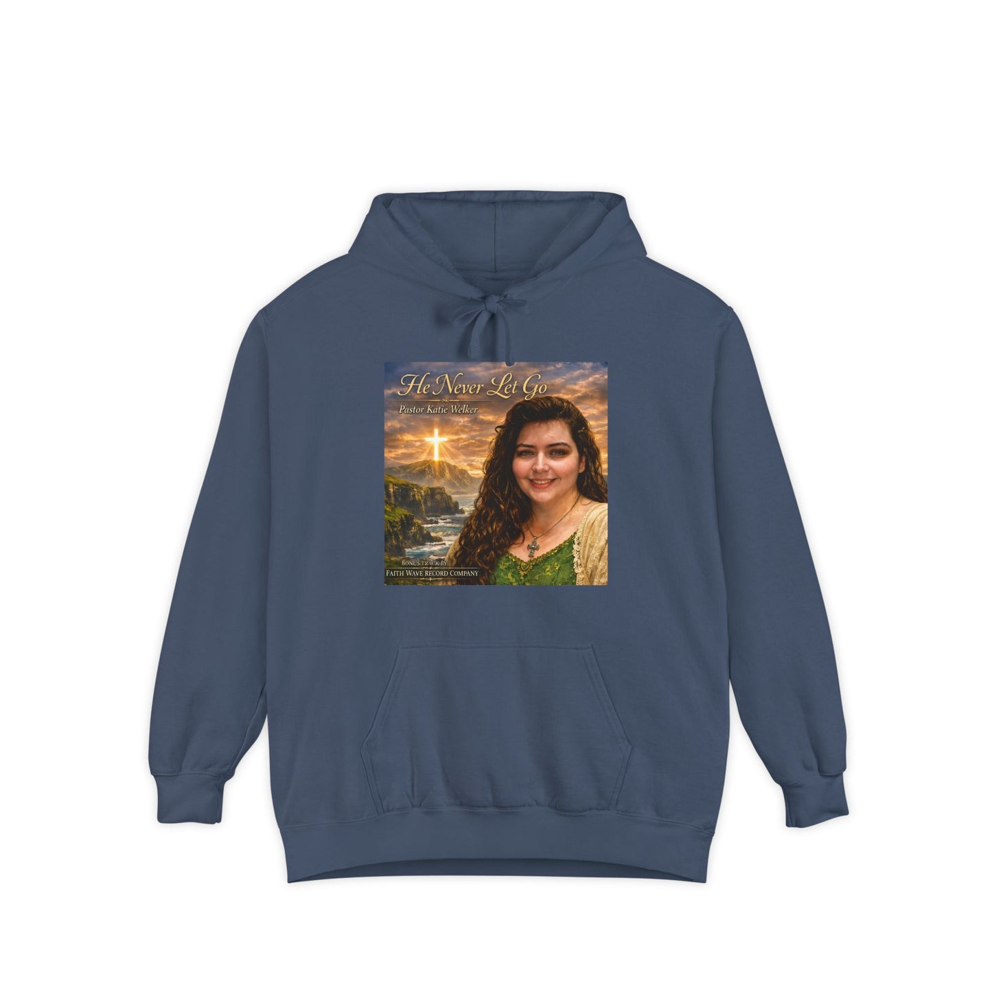 Christian Portrait Hoodie - 'He Lives For Me' Inspirational Faith Sweatshirt