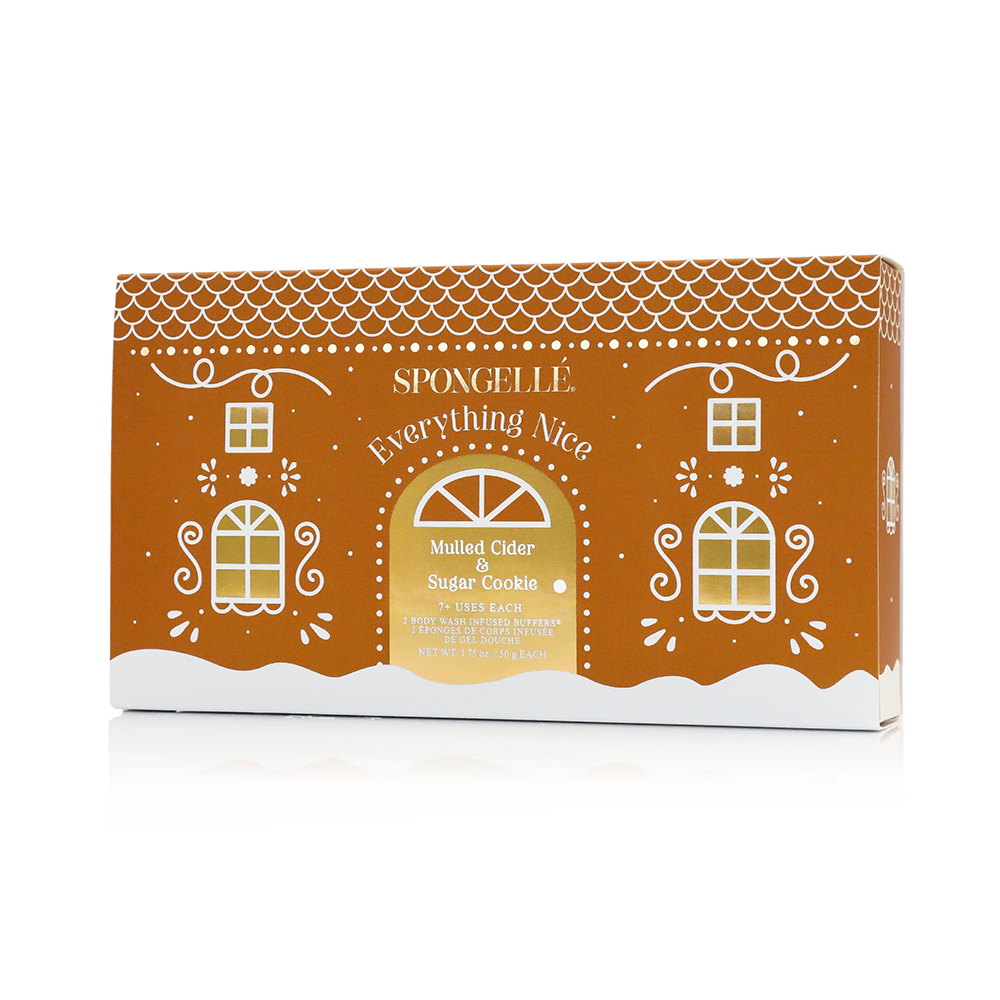 Spongellé Everything Nice Holiday Gingerbread Gift Set by Spongellé