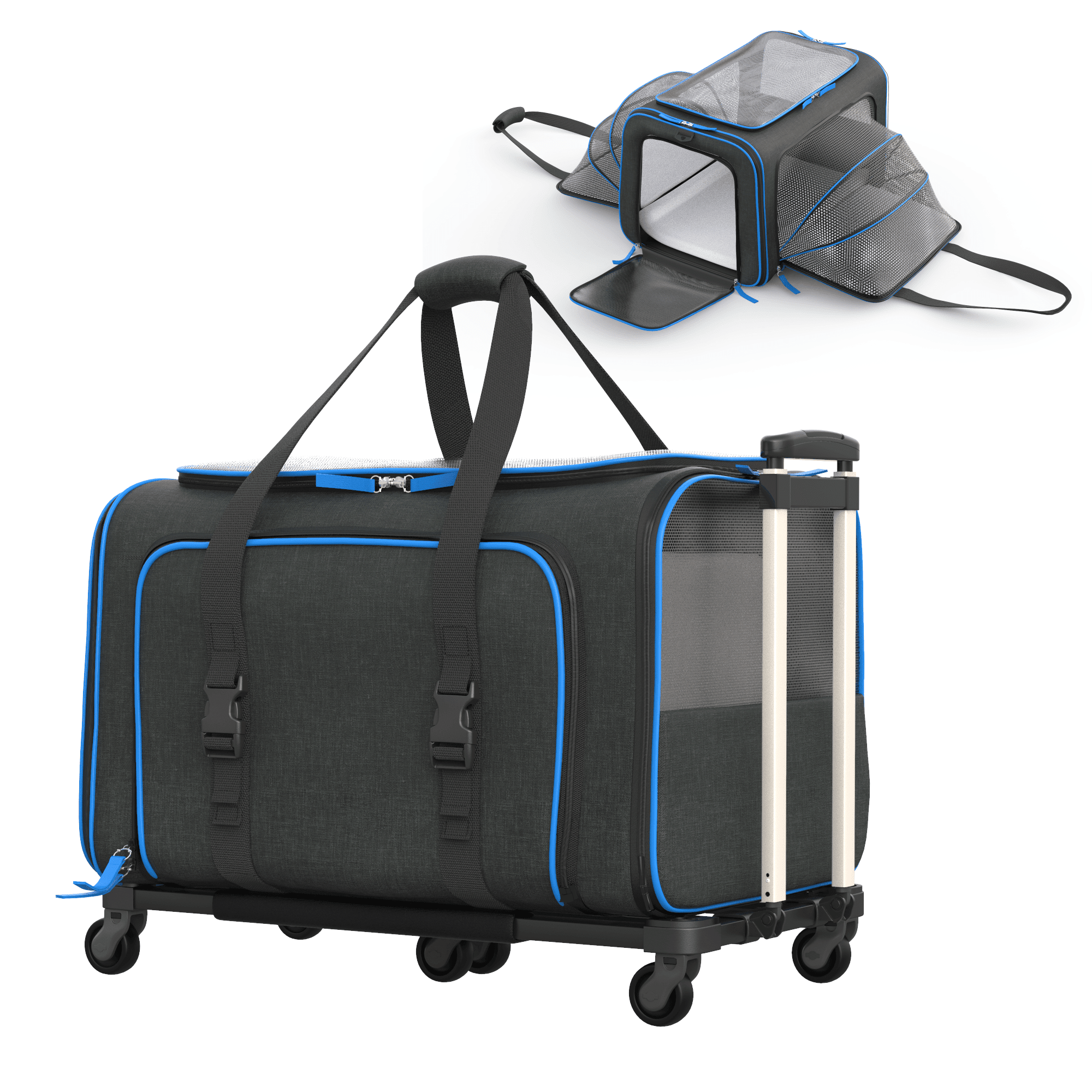 Rolling Rover Airline Compliant Expandable Wheeled Pet Carrier by Katziela