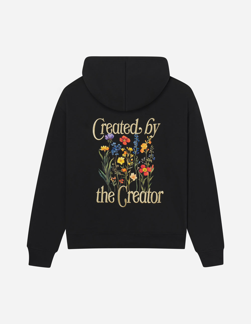 Unisex Hoodie With Colossians 1 16 Bible Verse Created By The Creator Black by Elevated Faith