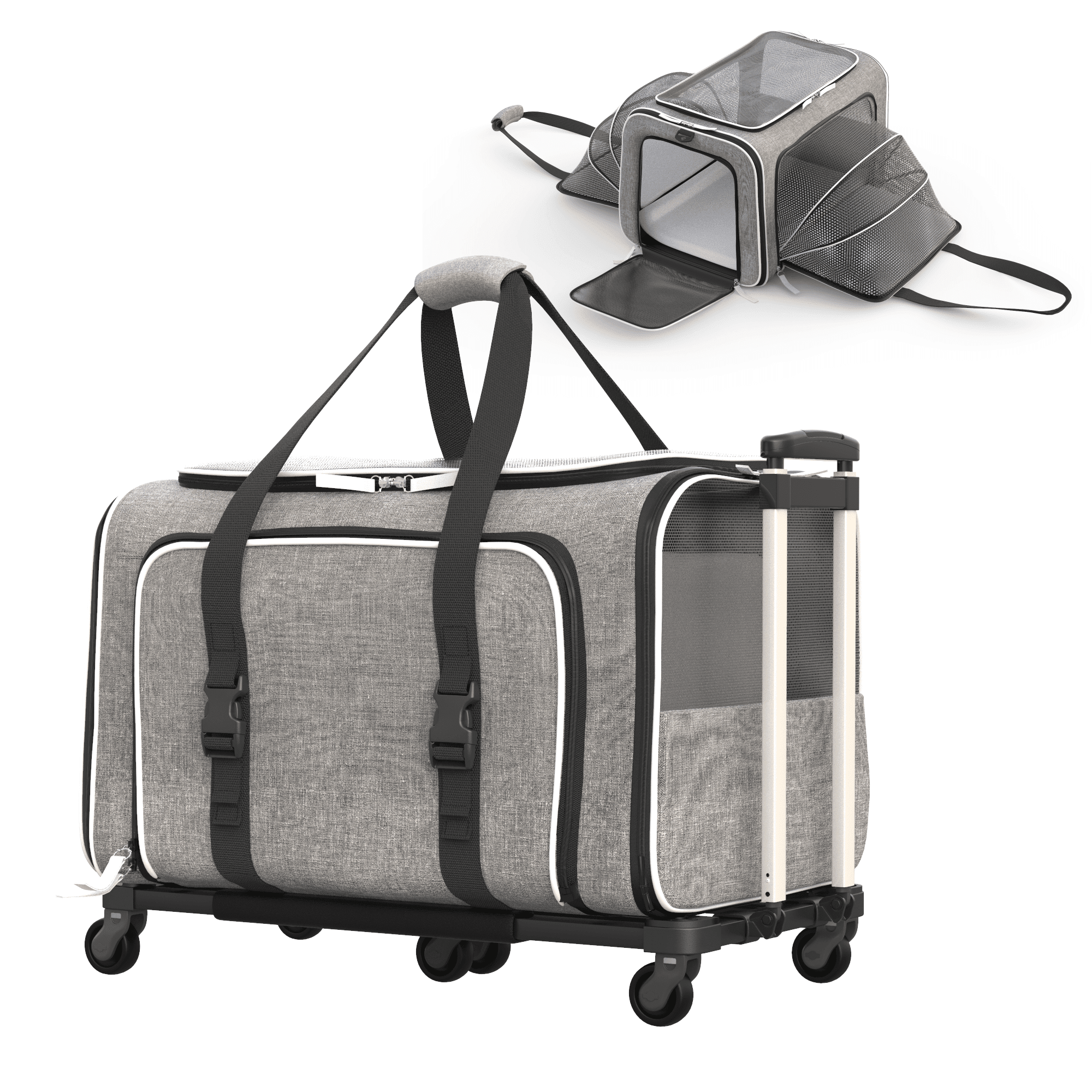 Rolling Rover Airline Compliant Expandable Wheeled Pet Carrier by Katziela