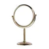 Beelee Double-Sided Makeup Mirror – Gold Round Tabletop Mirror (6" & 8")