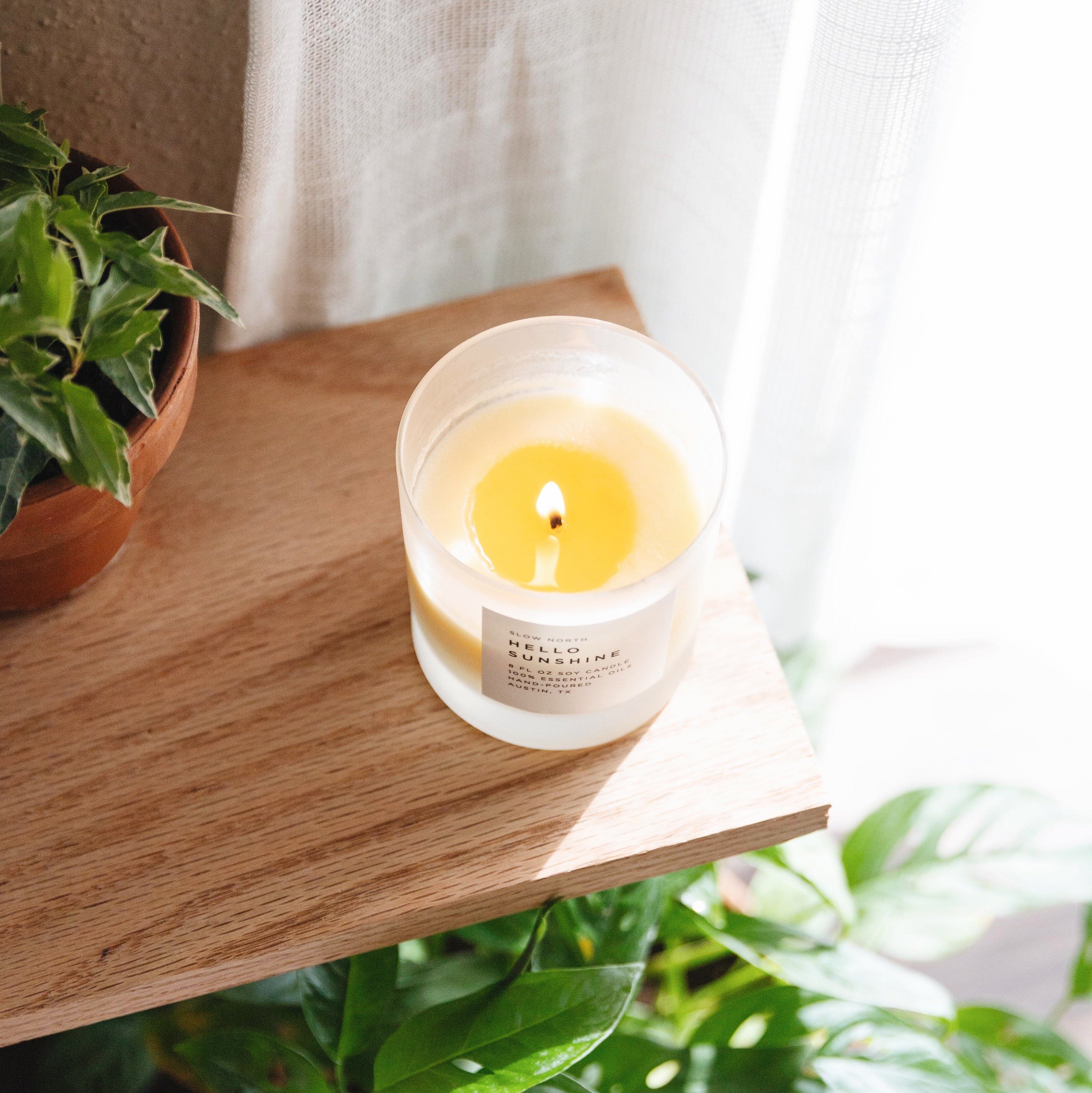Hello Sunshine - Signature Candle (Grapefruit + Geranium + Lime) by Slow North