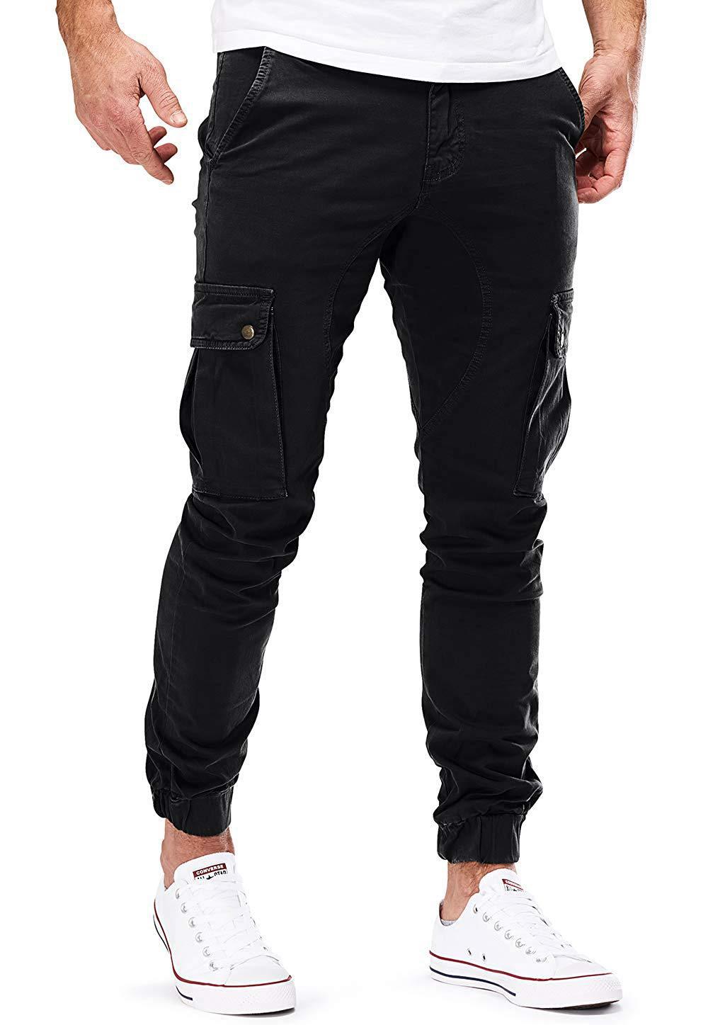 Men's Multi-Pocket Cargo Pants – 100% Cotton Casual Trousers (M–XXXL)