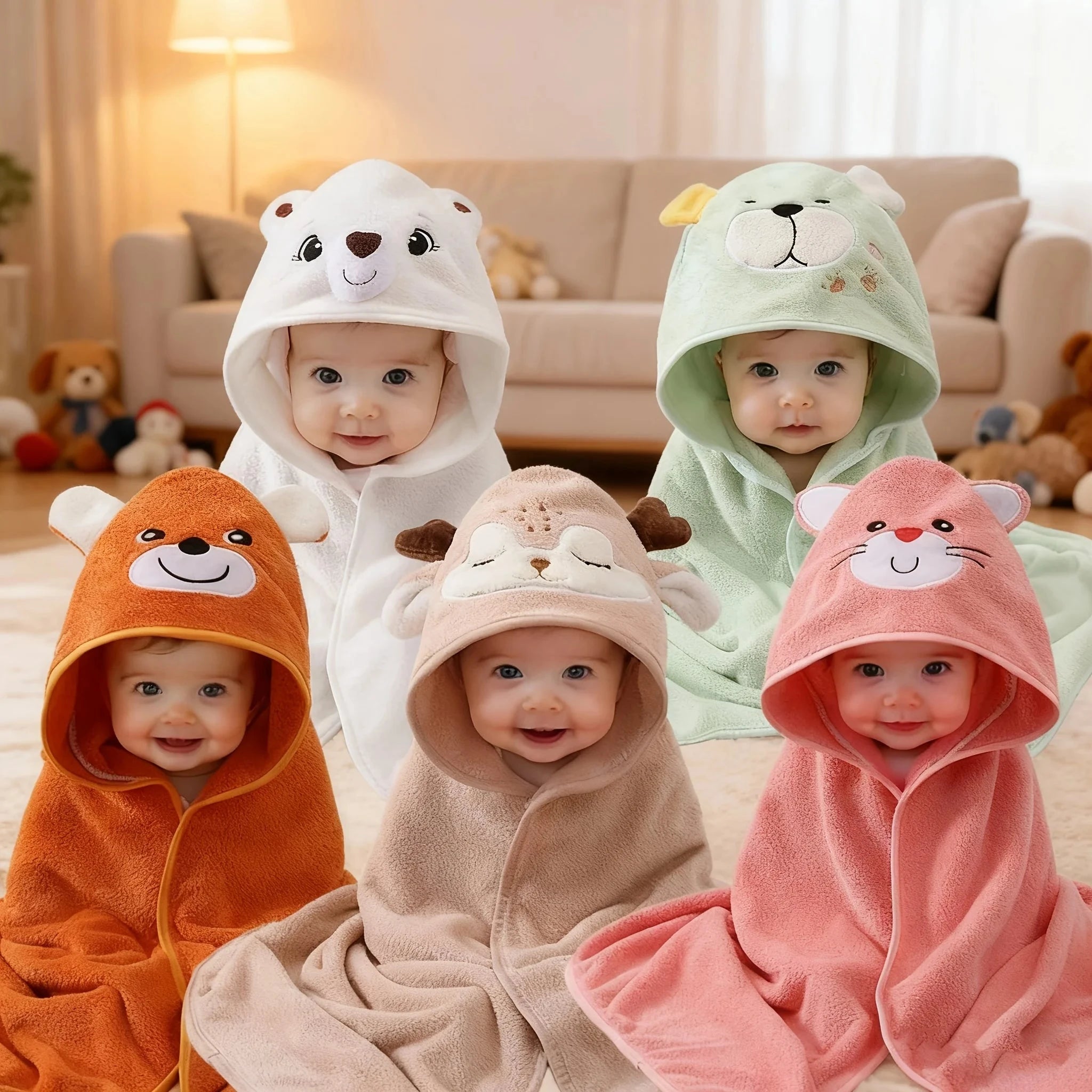 New Coral Fleece Bath Towel for Infants and Children, Suitable for Use in Bathrooms, Swimming Pools, Beaches, and Families. Can Be Used as a Newborn Blanket. Super Absorbent, Comfortable and Soft Fabric. New Pattern Design. M by Creative Vault Marketplace