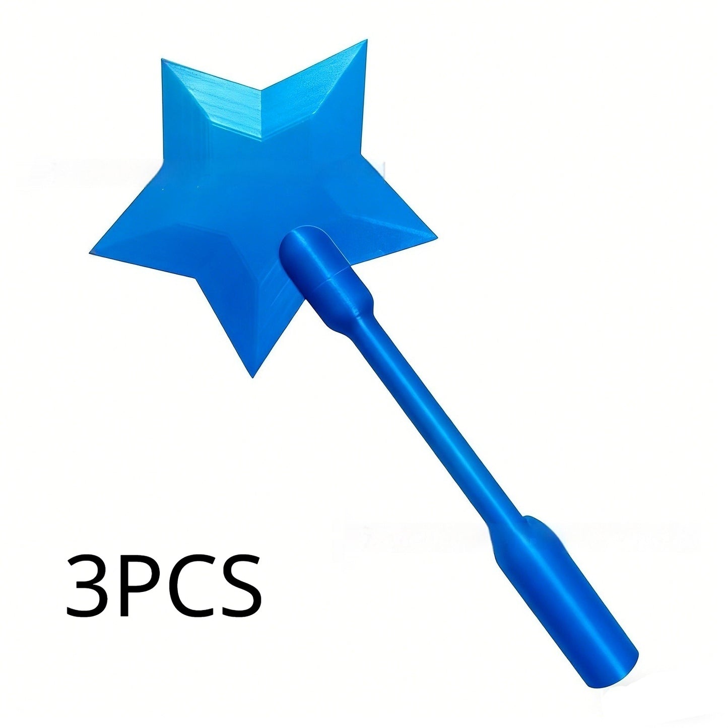 Bright blue star-shaped payment wand with a smooth, minimalist handle, labeled as a 3-piece set on a white background.