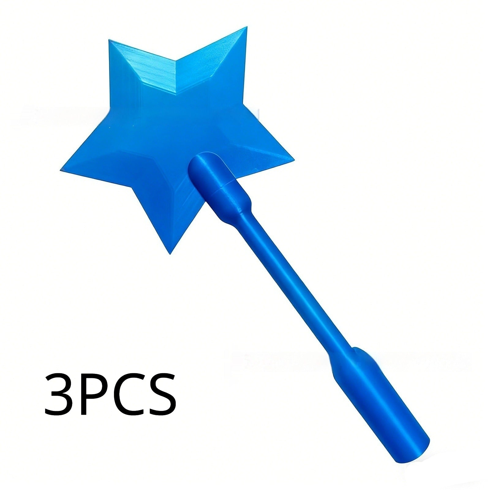 Bright blue star-shaped payment wand with a smooth, minimalist handle, labeled as a 3-piece set on a white background.