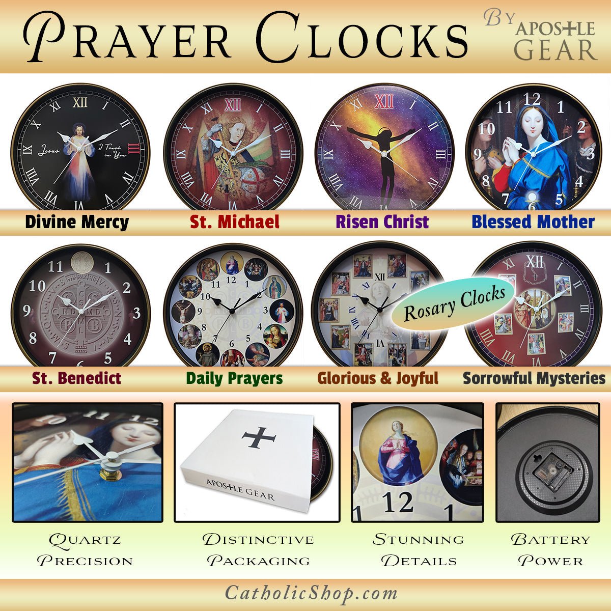 Divine Mercy Wall Clock - Buy 1 Get 1 Free by CatholicShop.com