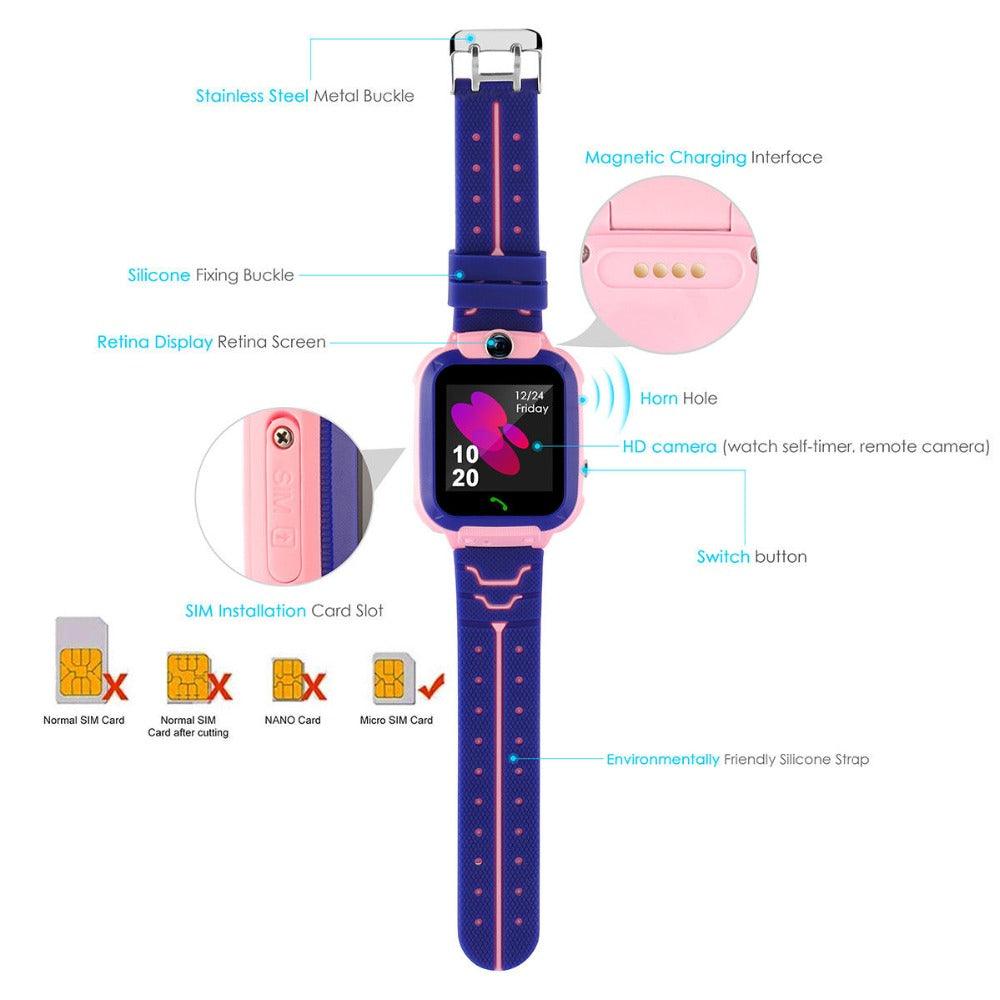 Kids Smart Watch Phone with SIM Card, GPS & HD Touch Screen by Stevvex