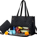 2-in-1 Quilted Lunch Tote Bag with Wallet | Women's Insulated Crossbody by Creative Vault Marketplace