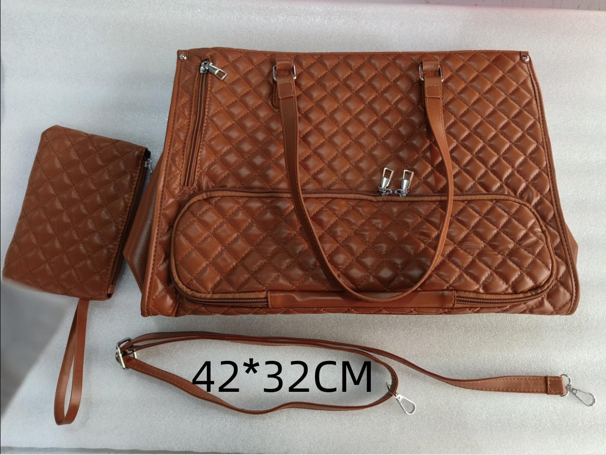 2-in-1 Quilted Lunch Tote Bag with Wallet | Women's Insulated Crossbody by Creative Vault Marketplace