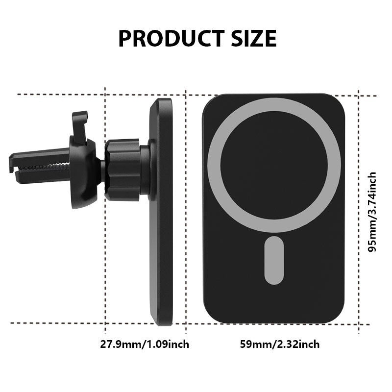 Magnetic Wireless Car Charger 15W, For Smartphones by Creative Vault Marketplace