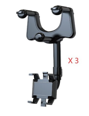 Rearview Mirror Phone Holder For Car Rotatable And Retractable Car Phone Holder Multifunctional 360 Rear View Mirror Phone Holder Suitable For All Mobile Phones And All Car by Creative Vault Marketplace