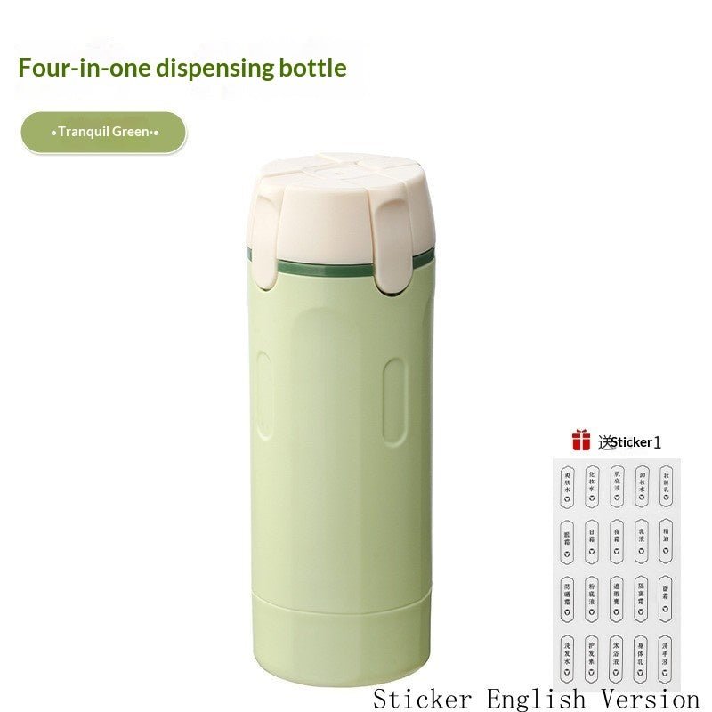 4-in-1 Leak-Proof Travel Dispenser Set | Refillable Toiletry Bottles by Creative Vault Marketplace