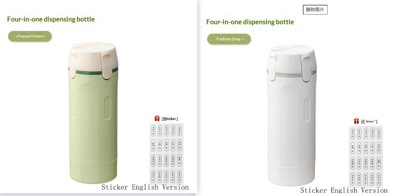 4-in-1 Leak-Proof Travel Dispenser Set | Refillable Toiletry Bottles by Creative Vault Marketplace