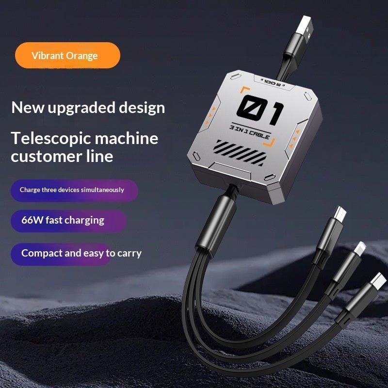 Three-in-one Extension Cable For Smartphones by Creative Vault Marketplace