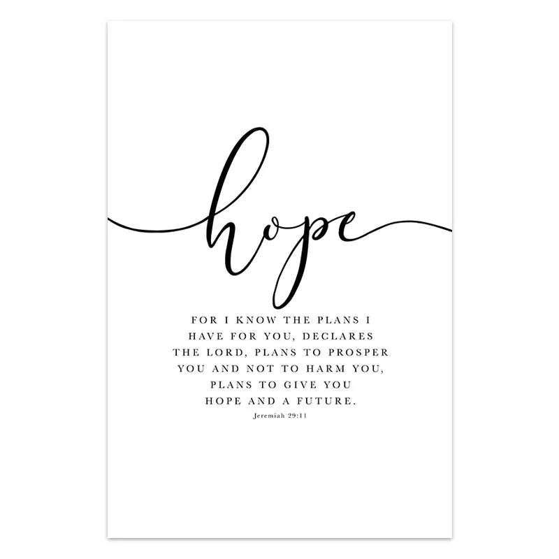 Inspirational Faith Hope Love Wall Art - Beautiful Nordic Style Canvas Prints for Your Home by Creative Vault Marketplace