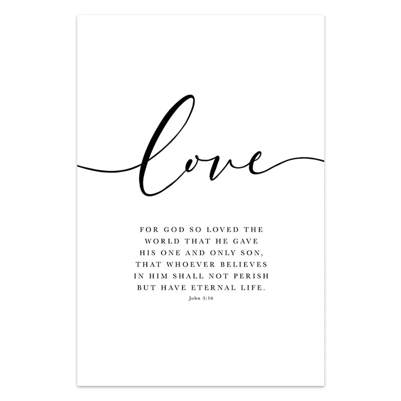 Inspirational Faith Hope Love Wall Art - Beautiful Nordic Style Canvas Prints for Your Home by Creative Vault Marketplace