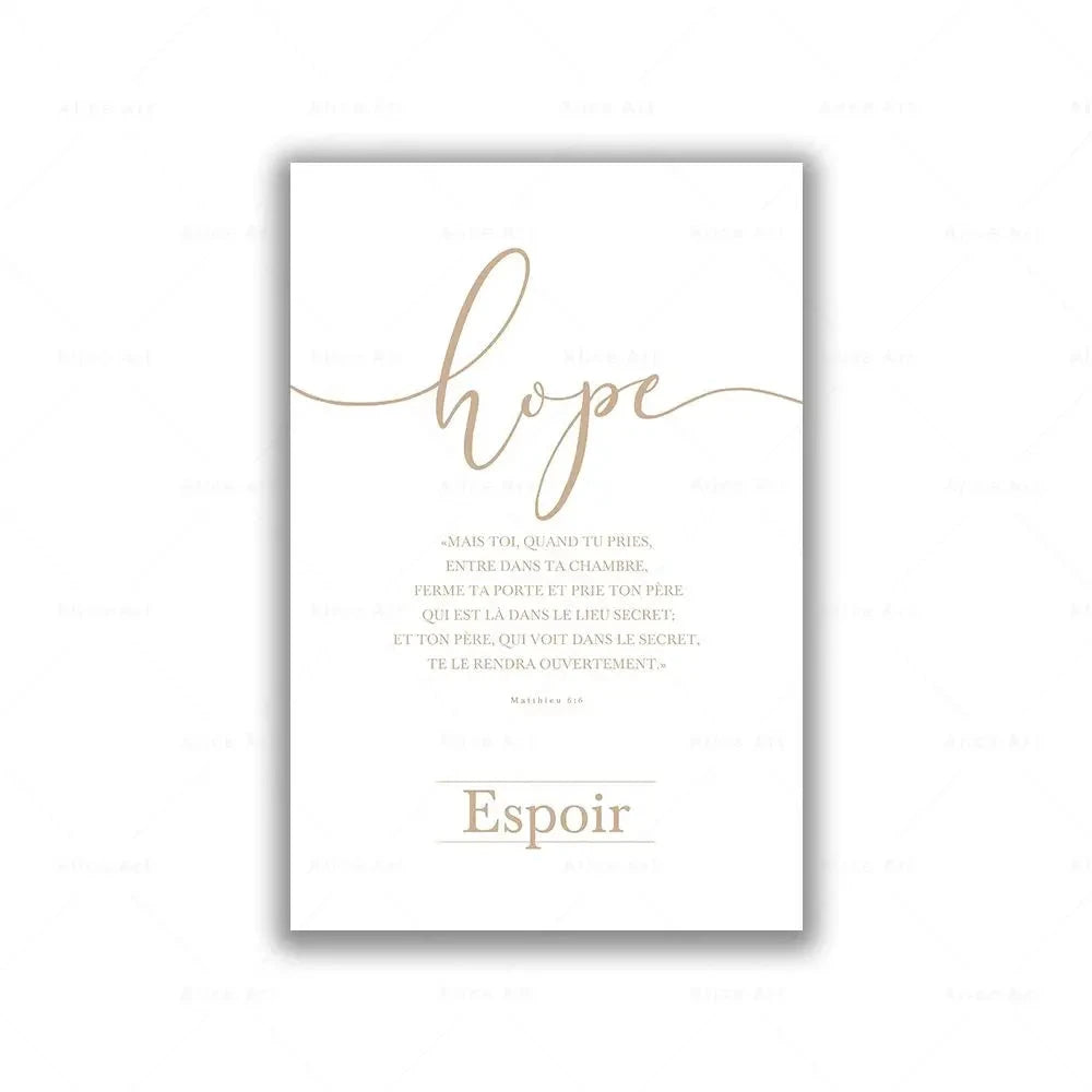 Inspiring Faith Hope Love Wall Art - Enchanting Canvas Print for Your Living Room by Creative Vault Marketplace