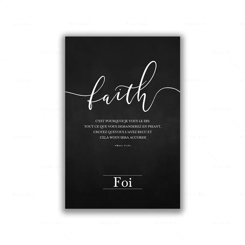 Inspiring Faith Hope Love Wall Art - Enchanting Canvas Print for Your Living Room by Creative Vault Marketplace