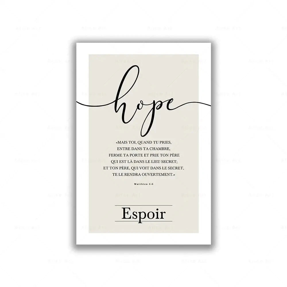 Inspiring Faith Hope Love Wall Art - Enchanting Canvas Print for Your Living Room by Creative Vault Marketplace