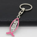 Catholic Christian Jewelry Alloy Dripping Jesus (Jesus) Fish Fashion Keychain Pendant Crafts Car Keychain by Creative Vault Marketplace