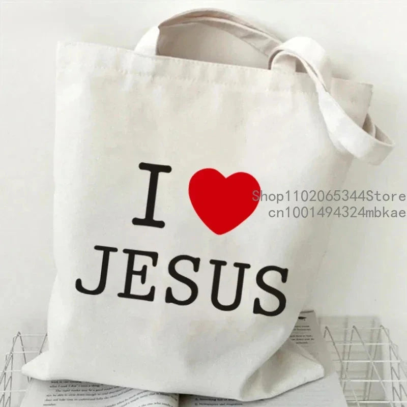 Faith Printed Heart Tote Bag: Stylish Canvas Shoulder Bag for Everyday Inspiration by Creative Vault Marketplace