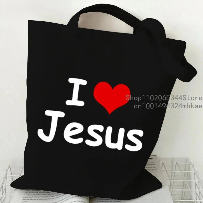 Faith Printed Heart Tote Bag: Stylish Canvas Shoulder Bag for Everyday Inspiration by Creative Vault Marketplace