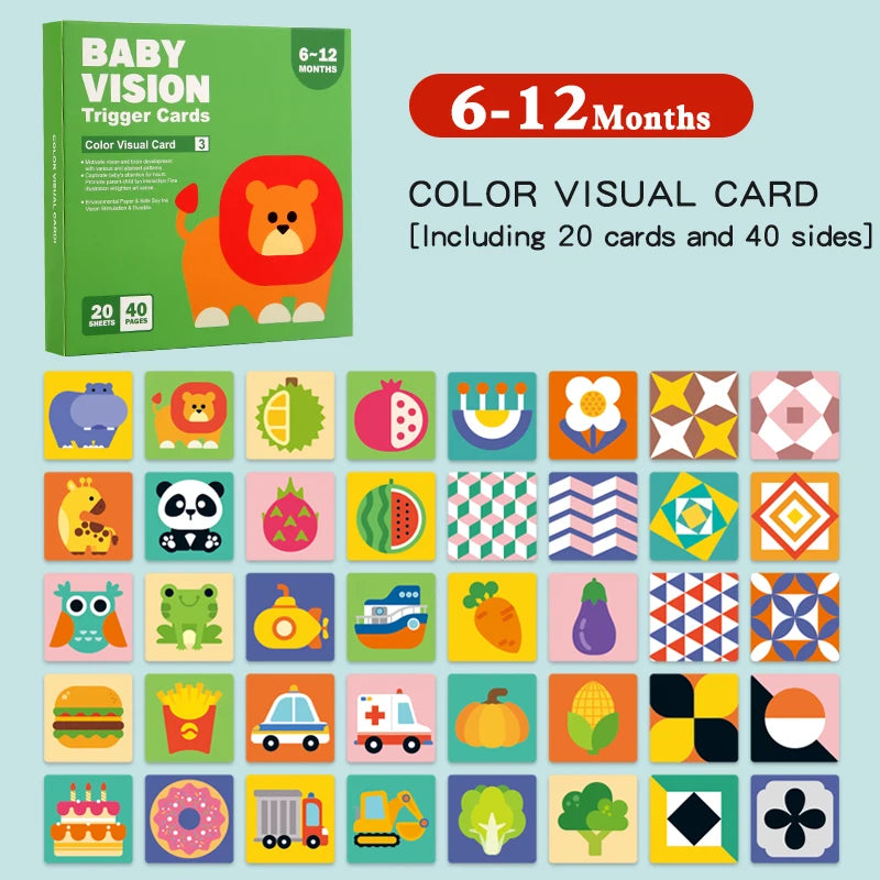 Black and red visual early education card for newborns, visual stimulation of color cognition, flashing new children's early edu by Creative Vault Marketplace