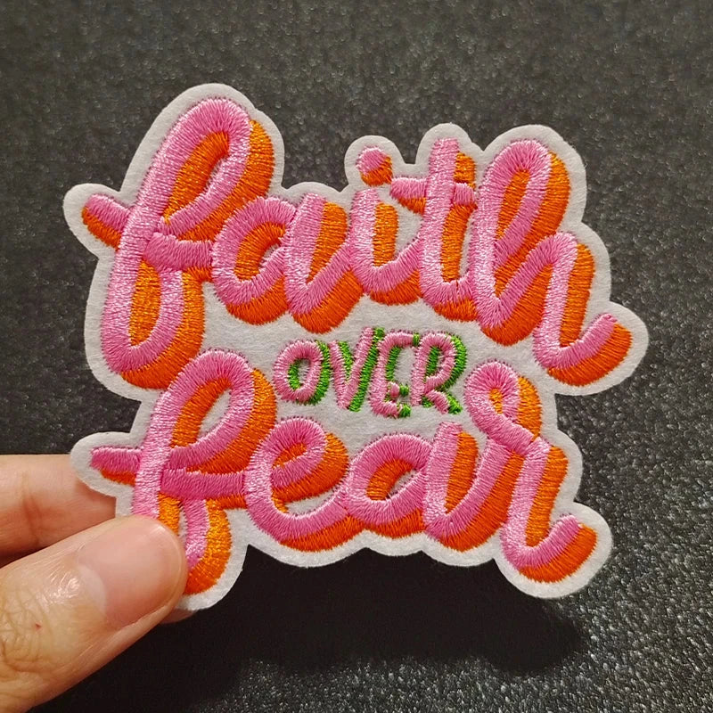 Express Your Passion with the God Faith Heart Embroidery Patch by Creative Vault Marketplace