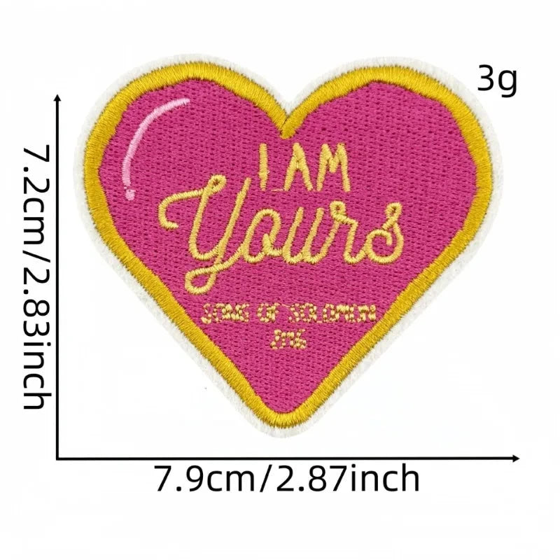 Express Your Passion with the God Faith Heart Embroidery Patch by Creative Vault Marketplace