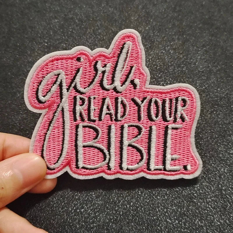 God Faith Pink Heart Embroidery Patch – Perfect for Personalizing Your Style by Creative Vault Marketplace