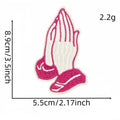 God Faith Pink Heart Embroidery Patch – Perfect for Personalizing Your Style by Creative Vault Marketplace