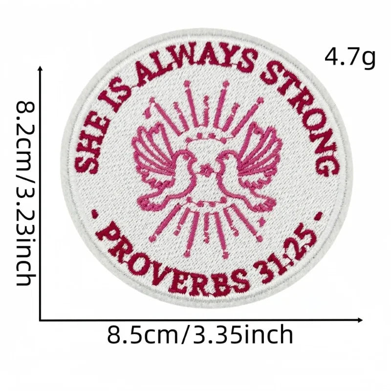 God Faith Pink Heart Embroidery Patch – Perfect for Personalizing Your Style by Creative Vault Marketplace