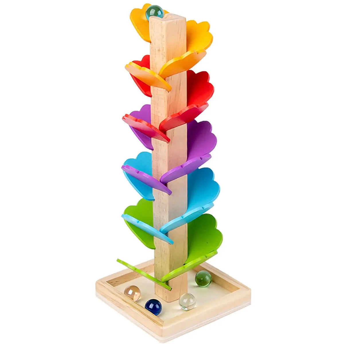 Children's music tree toys, wooden beads, rainbow petals, puzzle building blocks, early education, falling leaves, rolling balls by Creative Vault Marketplace