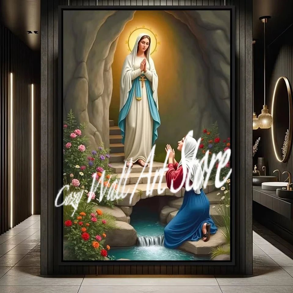 Jesus & Mary Sacred Canvas Wall Art by Creative Vault Marketplace