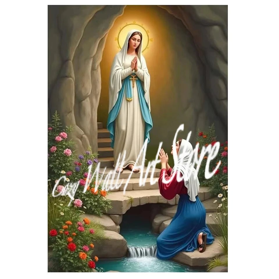 Jesus & Mary Sacred Canvas Wall Art by Creative Vault Marketplace