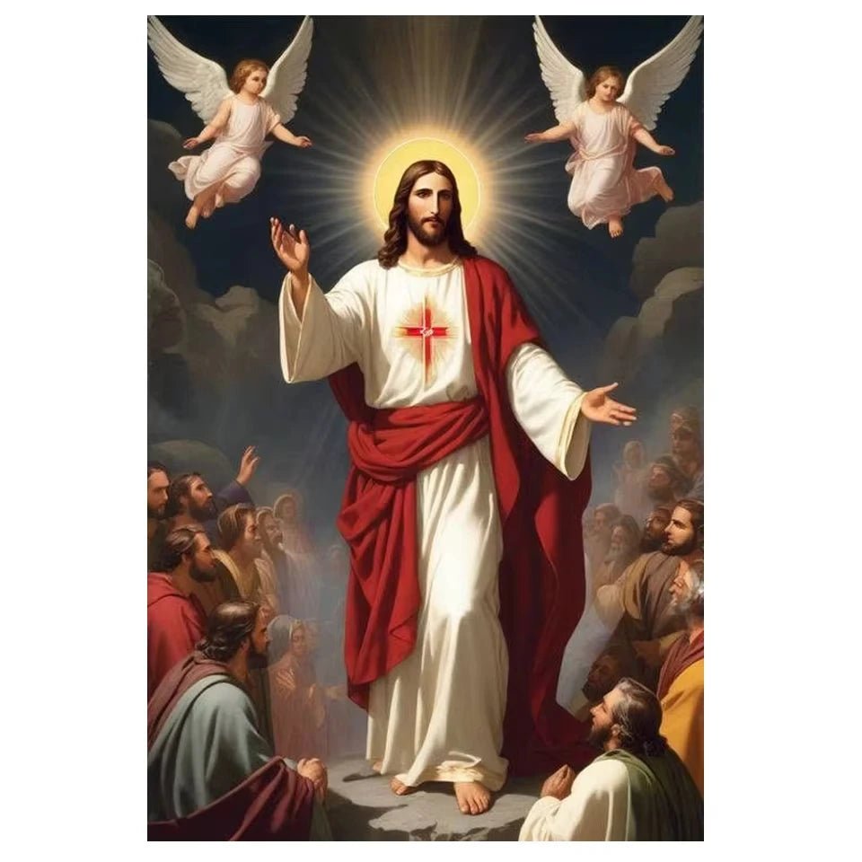 Jesus & Mary Sacred Canvas Wall Art by Creative Vault Marketplace